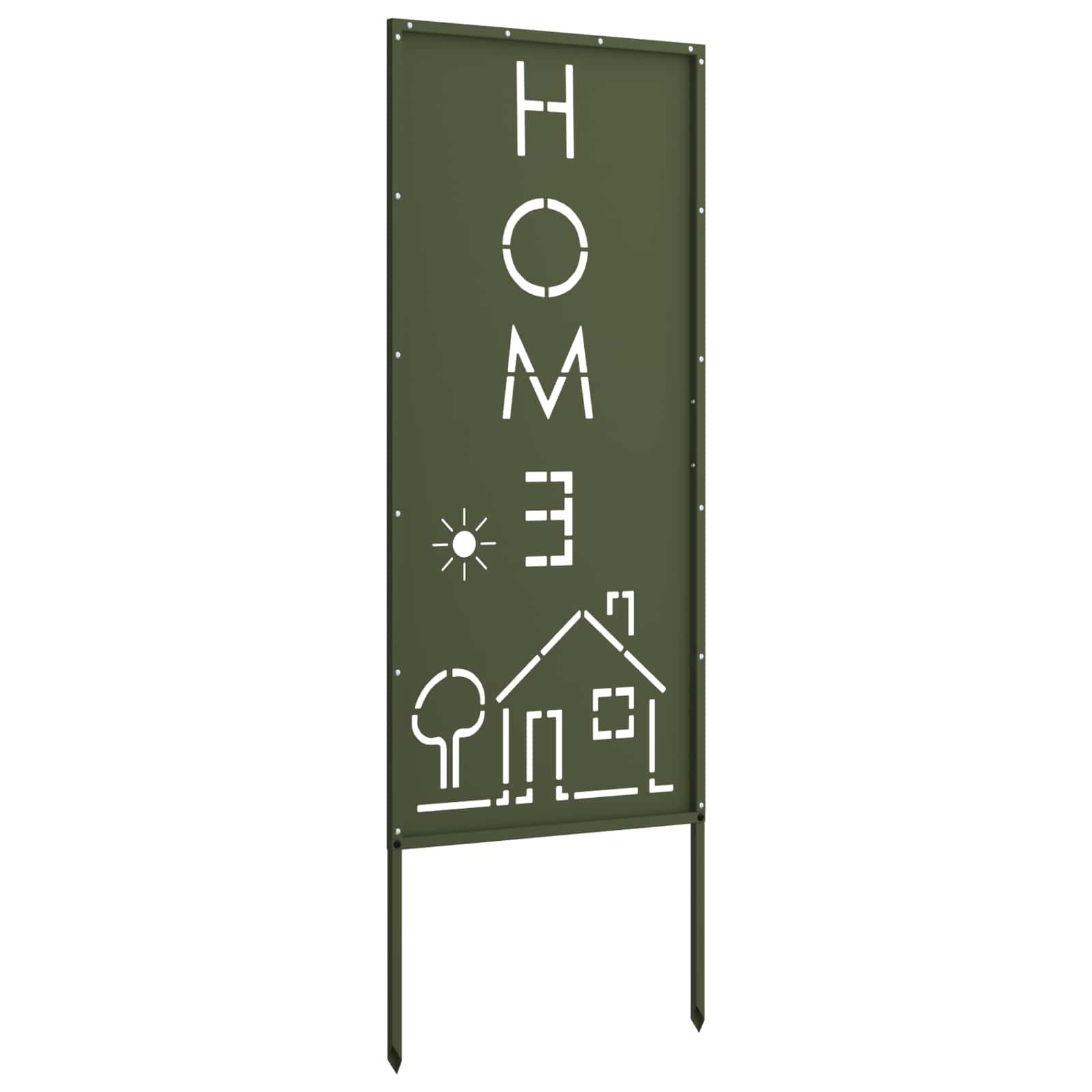 vidaXL Garden Privacy Screen Olive green 50 x 140 cm Cold-rolled steel 6