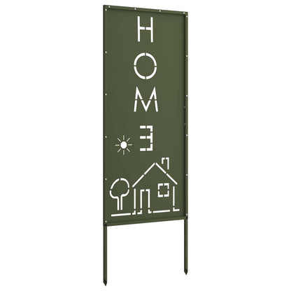 vidaXL Garden Privacy Screen Olive green 50 x 140 cm Cold-rolled steel 6