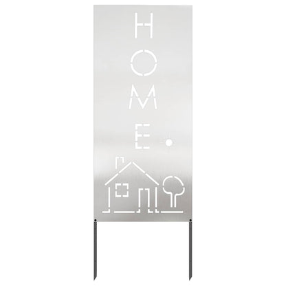 Garden Privacy Screen Silver 50 x 140 cm Stainless steel Alphabet
