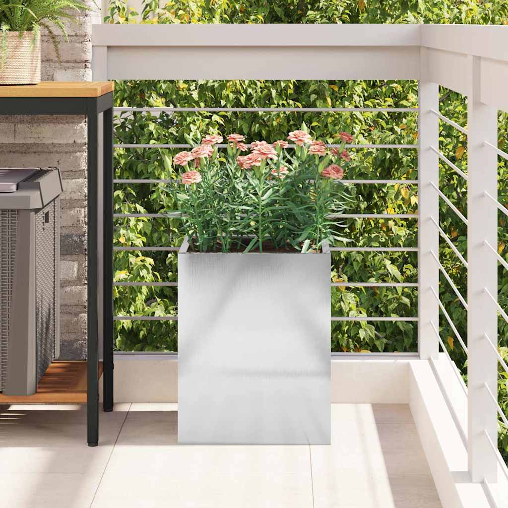 vidaXL Garden Planter Stainless Steel 32 x 32 x 40 cm Stainless Steel 4