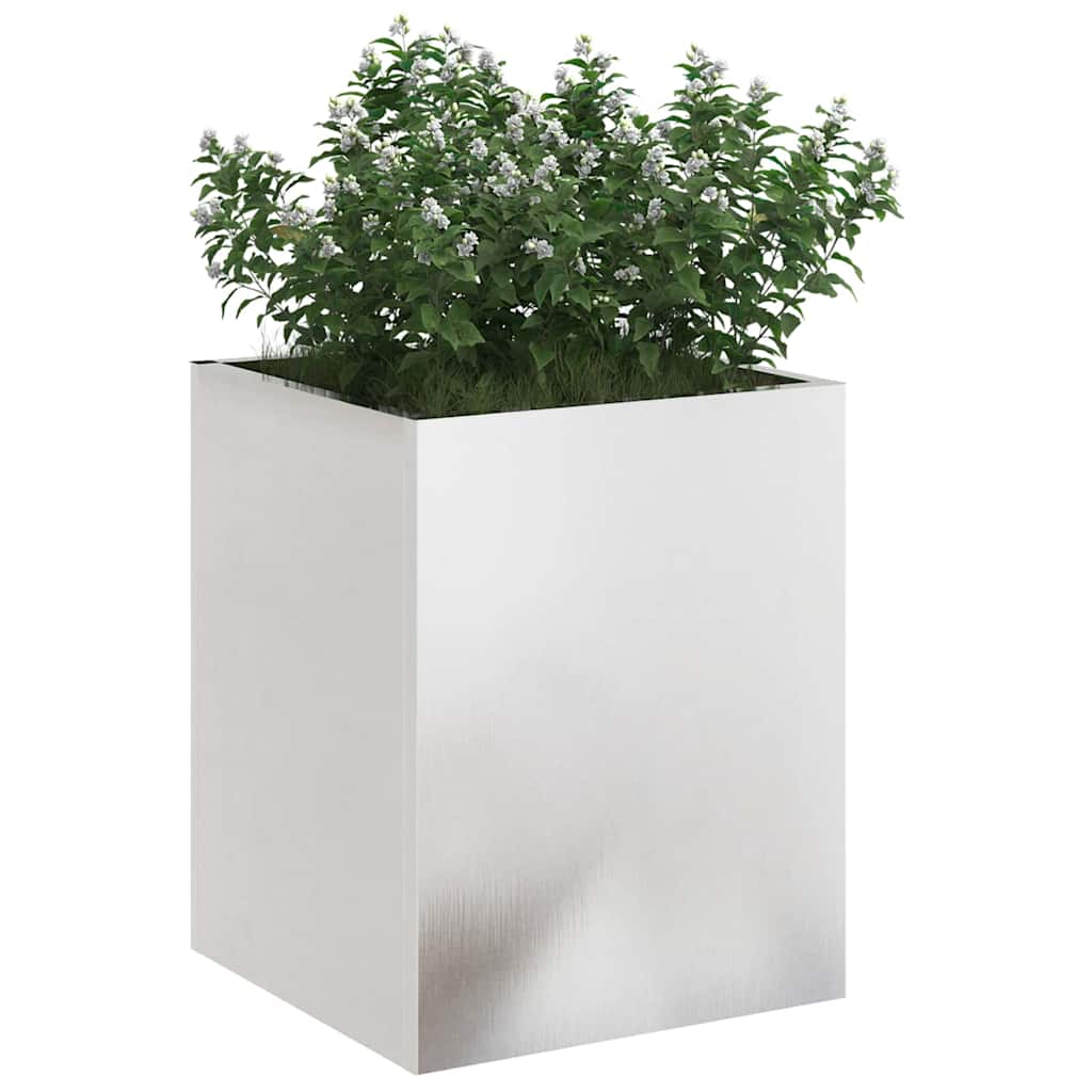 vidaXL Garden Planter Stainless Steel 32 x 32 x 40 cm Stainless Steel 3
