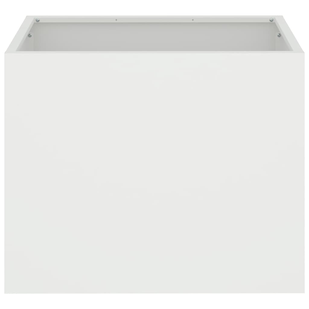vidaXL Garden Planter White 50 x 32 x 40 cm Cold-rolled Steel 5