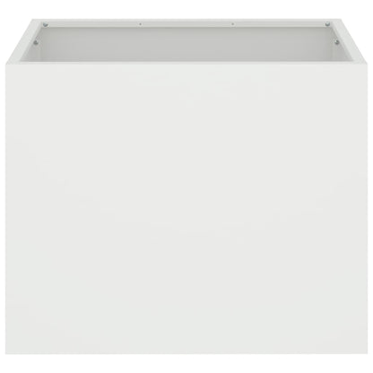 vidaXL Garden Planter White 50 x 32 x 40 cm Cold-rolled Steel 5
