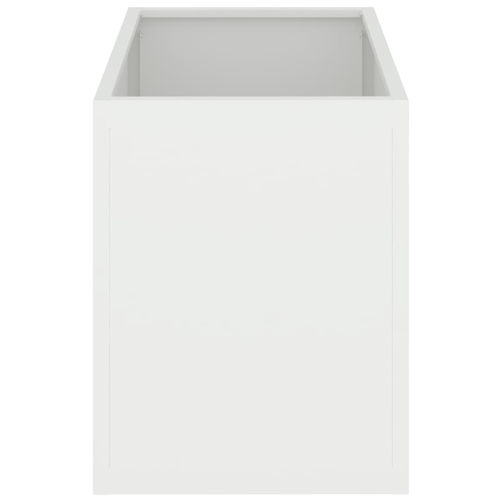vidaXL Garden Planter White 50 x 32 x 40 cm Cold-rolled Steel 6