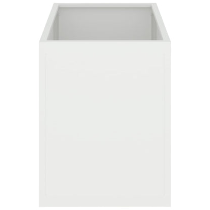 vidaXL Garden Planter White 50 x 32 x 40 cm Cold-rolled Steel 6