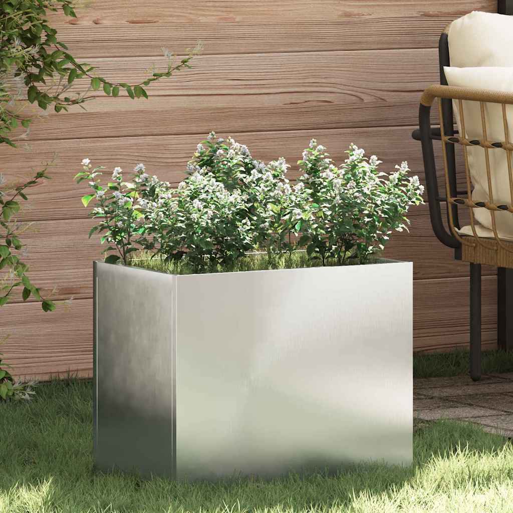 vidaXL Garden Planter Galvanised Steel 50 x 32 x 40 cm 1