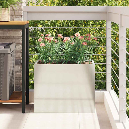 vidaXL Garden Planter Galvanised Steel 50 x 32 x 40 cm 4