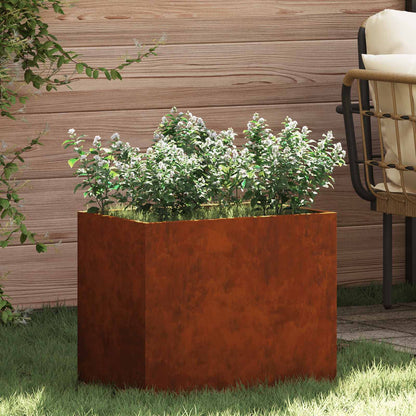 vidaXL Garden Planter Rusty 50 x 32 x 40 cm Weathering Steel 1