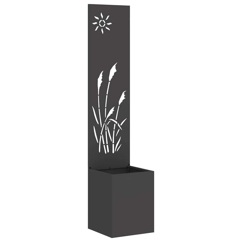 vidaXL Garden Privacy Screen Black 32 x 32 x 150 cm Cold-rolled steel 2