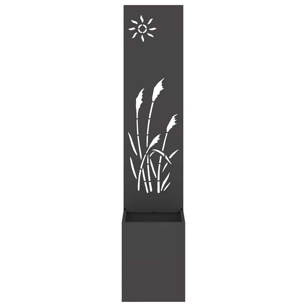vidaXL Garden Privacy Screen Black 32 x 32 x 150 cm Cold-rolled steel 5