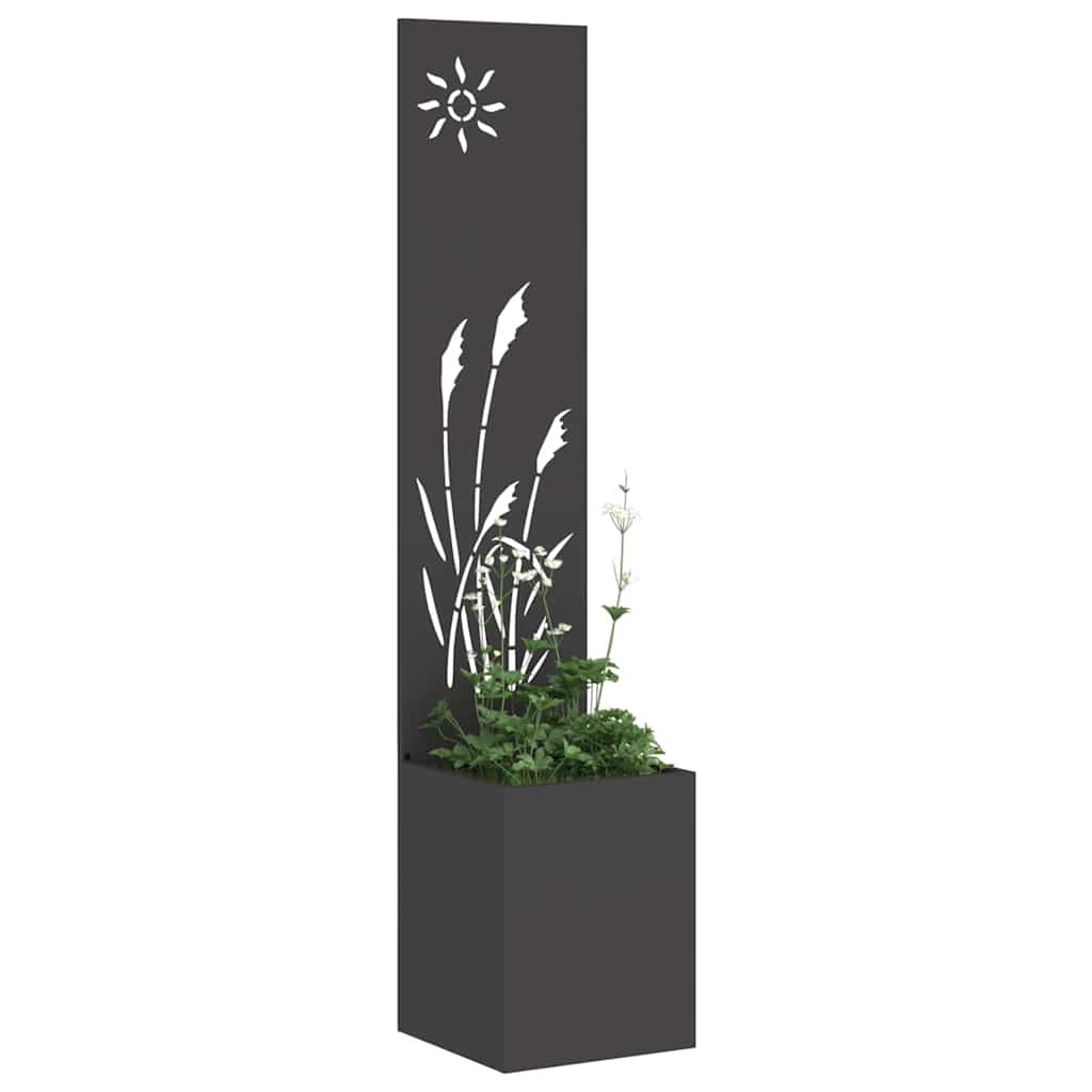 vidaXL Garden Privacy Screen Black 32 x 32 x 150 cm Cold-rolled steel 3