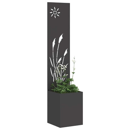 vidaXL Garden Privacy Screen Black 32 x 32 x 150 cm Cold-rolled steel 3