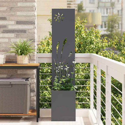 vidaXL Garden Privacy Screen Fretwork Anthracite 32 x 32 x 150 cm 1