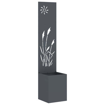 Garden Privacy Screen Fretwork 32 x 32 x 150 cm Width 32 cm Anthracite Reed