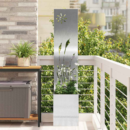 vidaXL Garden Privacy Screen Silver 32 x 32 x 150 cm Galvanised steel 1