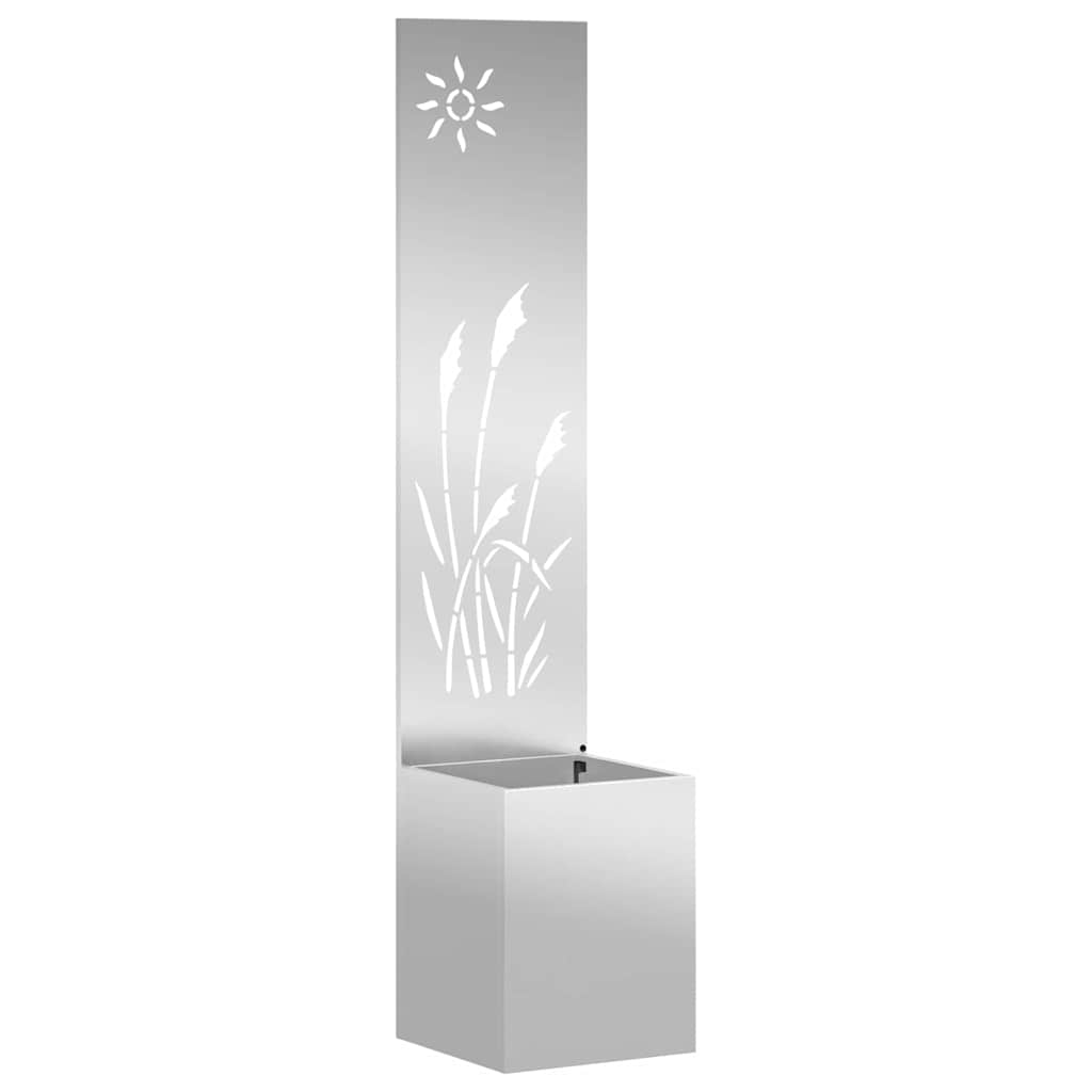 vidaXL Garden Privacy Screen Silver 32 x 32 x 150 cm Galvanised steel 2