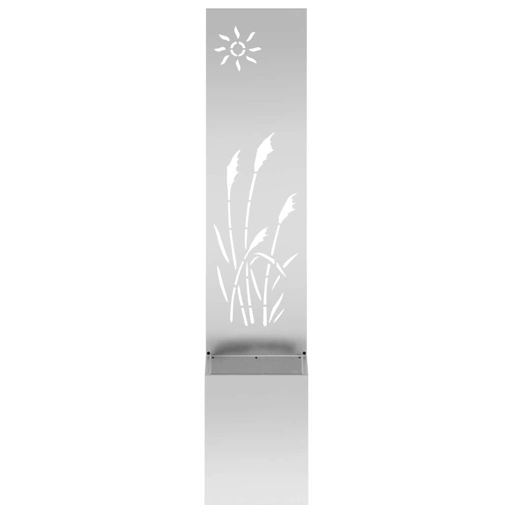vidaXL Garden Privacy Screen Silver 32 x 32 x 150 cm Galvanised steel 5
