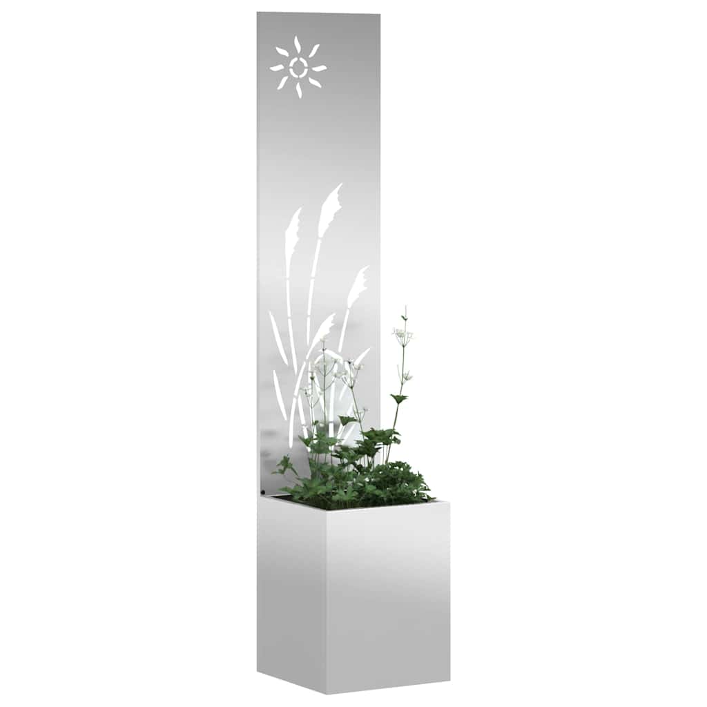 vidaXL Garden Privacy Screen Silver 32 x 32 x 150 cm Galvanised steel 3