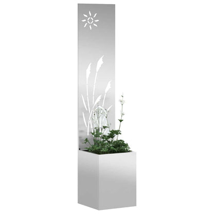 vidaXL Garden Privacy Screen Silver 32 x 32 x 150 cm Galvanised steel 3
