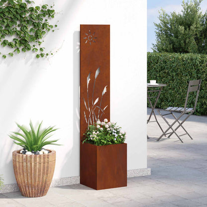 vidaXL Garden Privacy Screen Rusty 32 x 32 x 150 cm Weathering steel 4