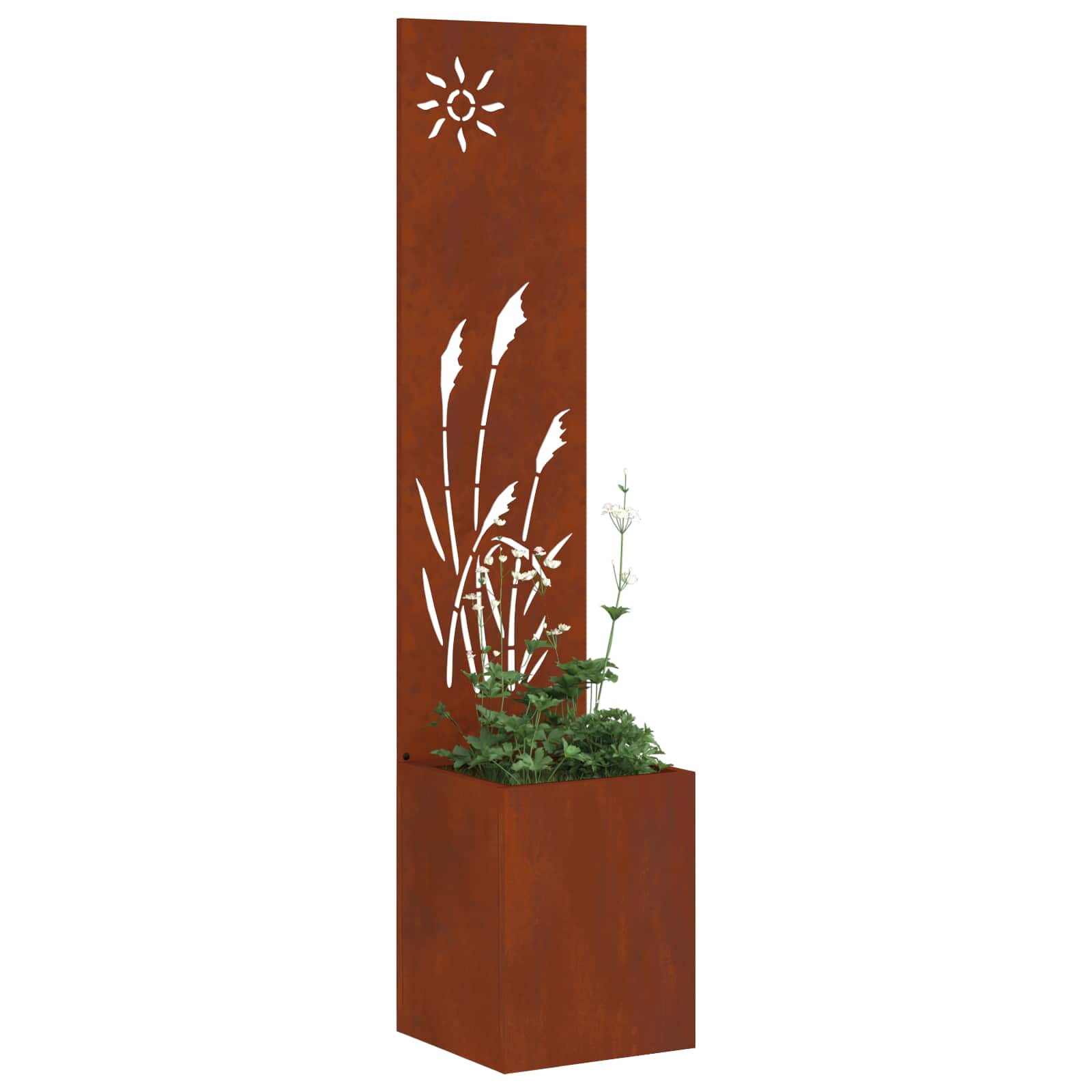 vidaXL Garden Privacy Screen Rusty 32 x 32 x 150 cm Weathering steel 3