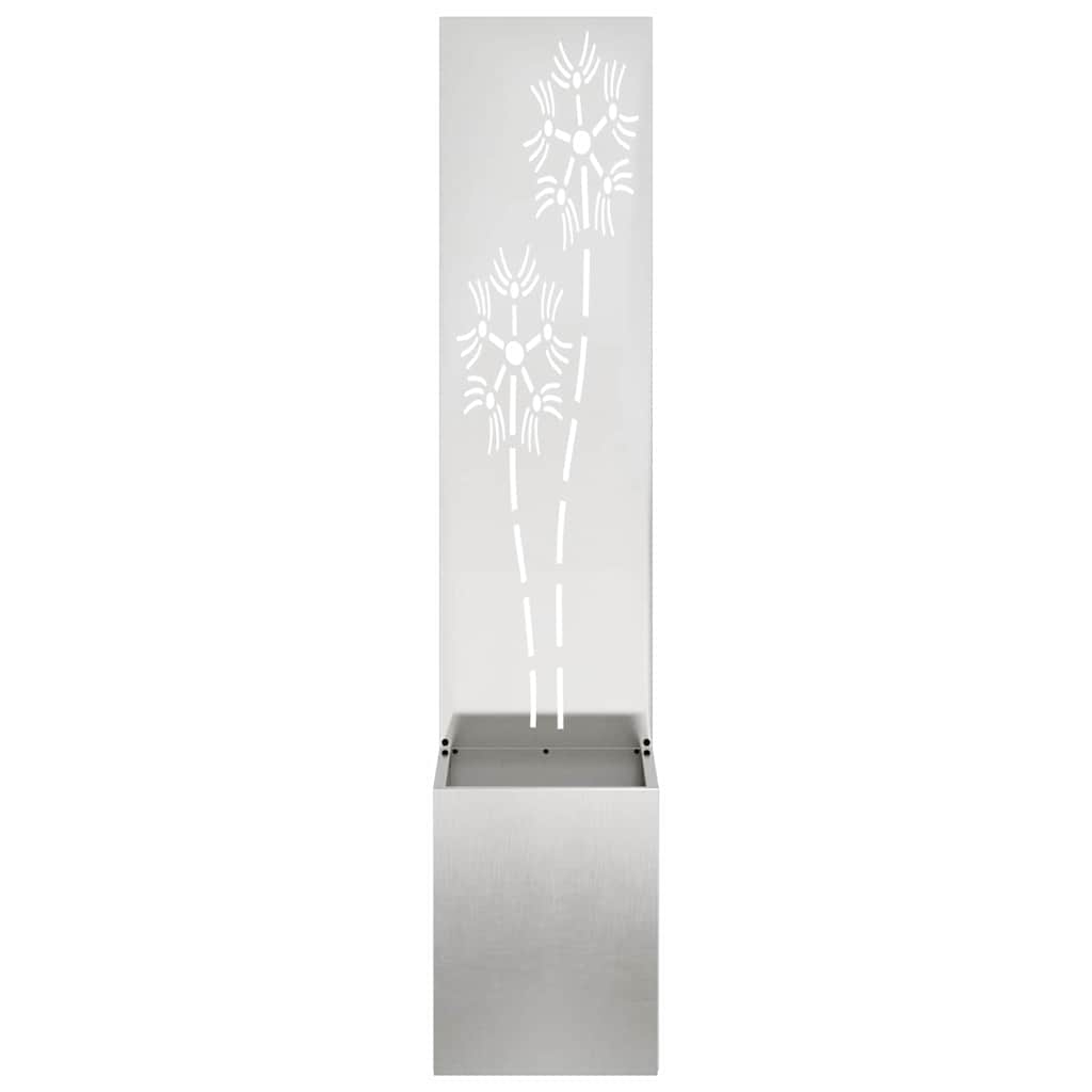 vidaXL Garden Privacy Screen Sliver 32 x 32 x 150 cm Stainless steel 5