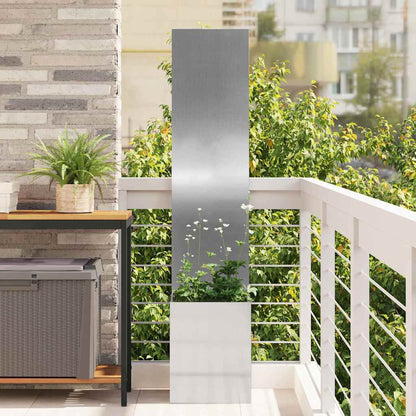 vidaXL Garden Privacy Screen Silver 32 x 32 x 150 cm Galvanised steel 1