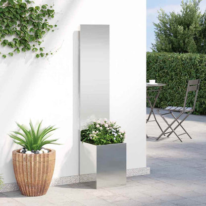 vidaXL Garden Privacy Screen Silver 32 x 32 x 150 cm Galvanised steel 4