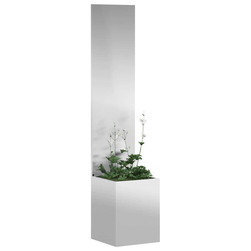 vidaXL Garden Privacy Screen Silver 32 x 32 x 150 cm Galvanised steel 3