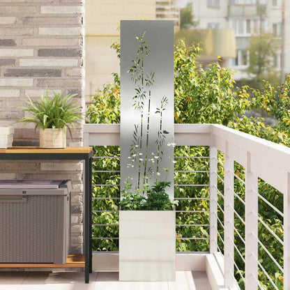 vidaXL Garden Privacy Screen Silver 32 x 32 x 150 cm Galvanised steel 1