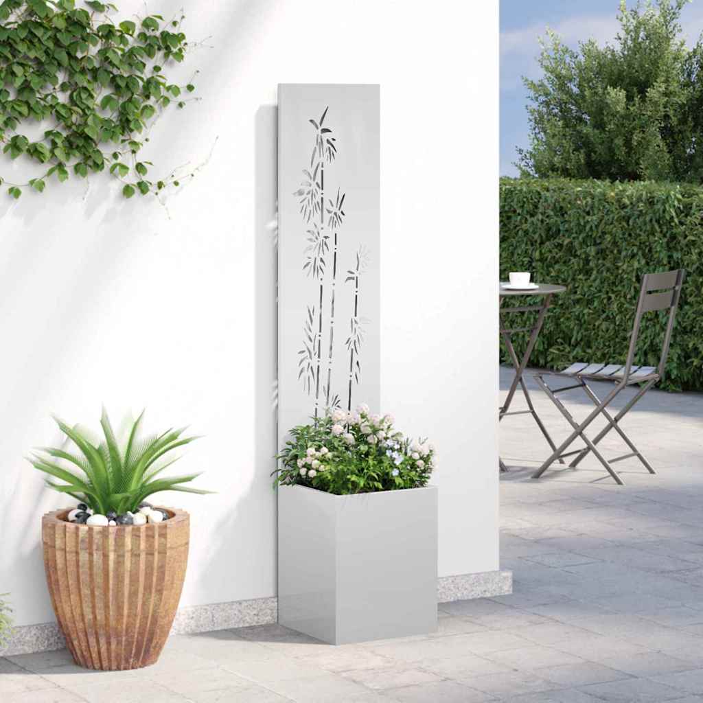 vidaXL Garden Privacy Screen Silver 32 x 32 x 150 cm Galvanised steel 4