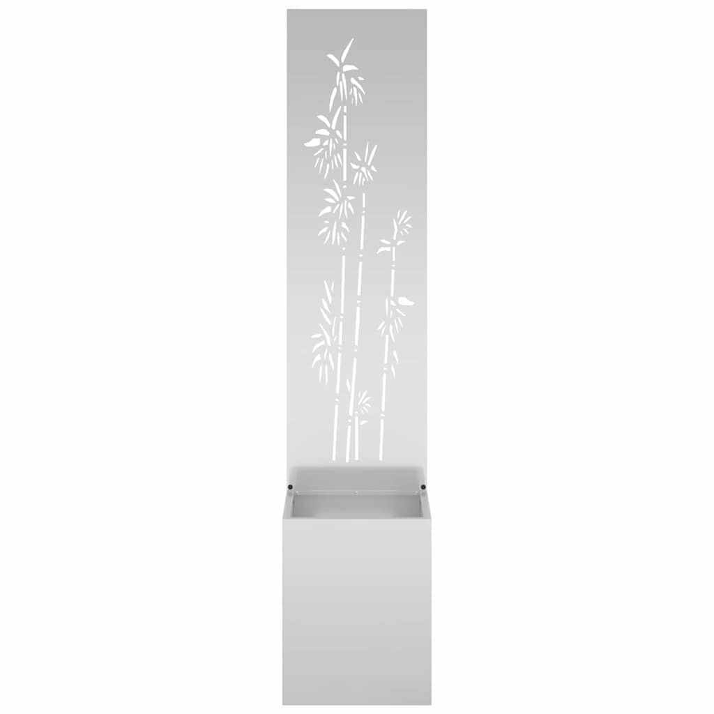 vidaXL Garden Privacy Screen Silver 32 x 32 x 150 cm Galvanised steel 5