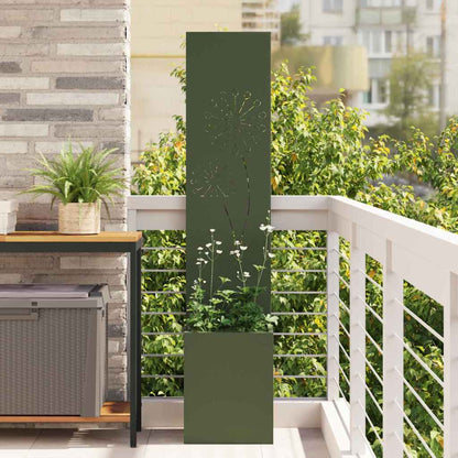 vidaXL Garden Privacy Screen Fretwork 32 x 32 x 150 cm Olive Green