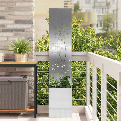 vidaXL Garden Privacy Screen Sliver 32 x 32 x 150 cm Stainless steel 1