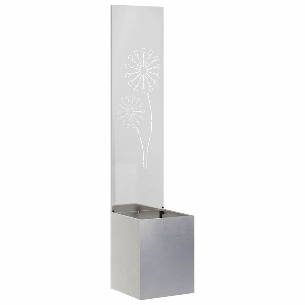 vidaXL Garden Privacy Screen Sliver 32 x 32 x 150 cm Stainless steel 2