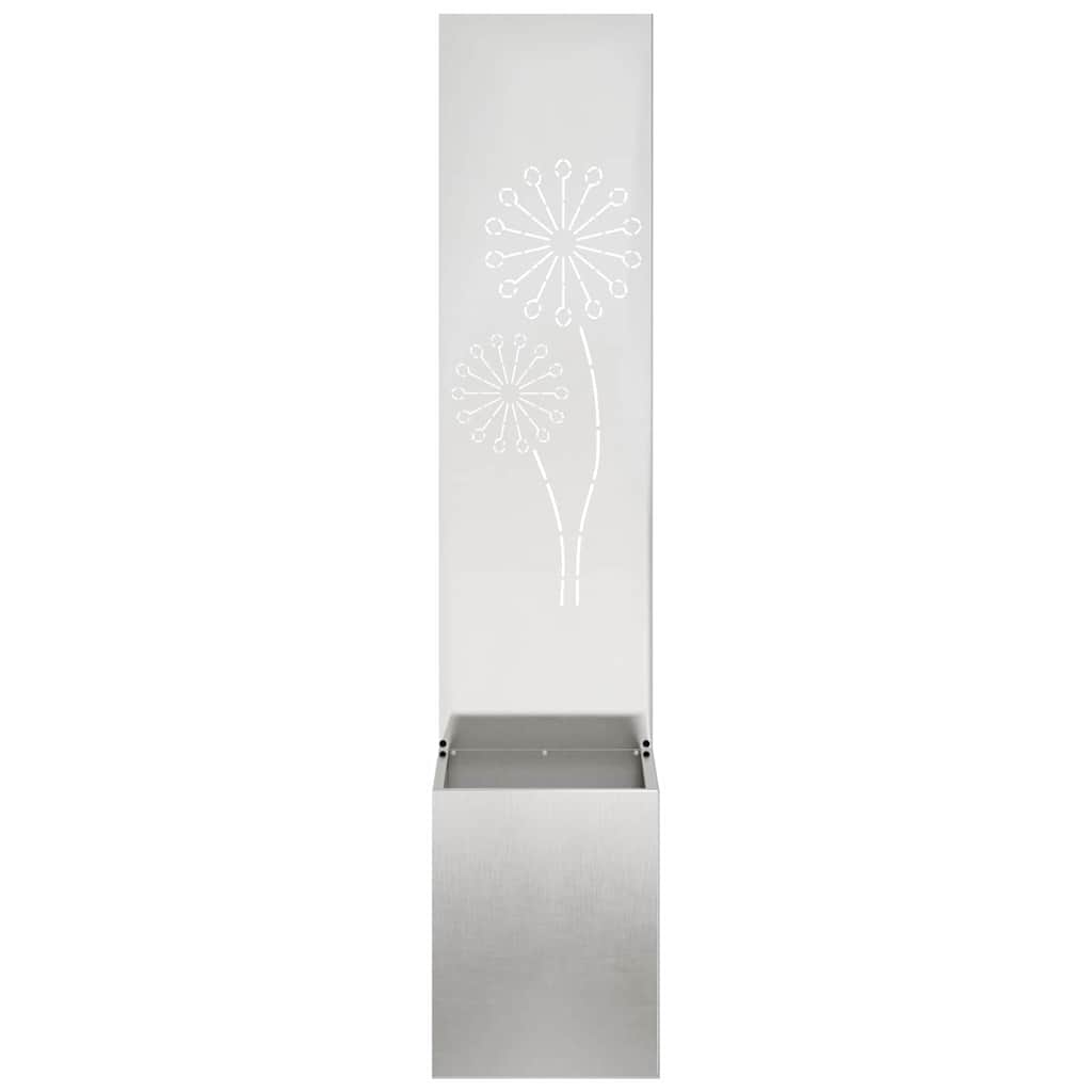 vidaXL Garden Privacy Screen Sliver 32 x 32 x 150 cm Stainless steel 5