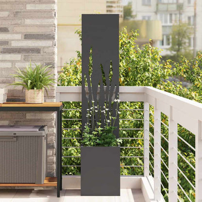 vidaXL Garden Privacy Screen Black 32 x 32 x 150 cm Cold-rolled steel 1