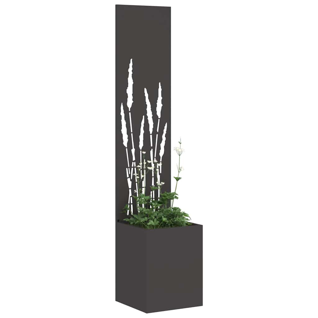 vidaXL Garden Privacy Screen Black 32 x 32 x 150 cm Cold-rolled steel 3