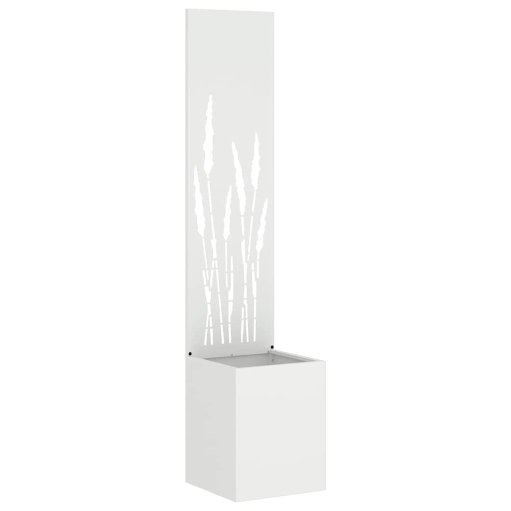 vidaXL Garden Privacy Screen White 32 x 32 x 150 cm Cold-rolled steel 2