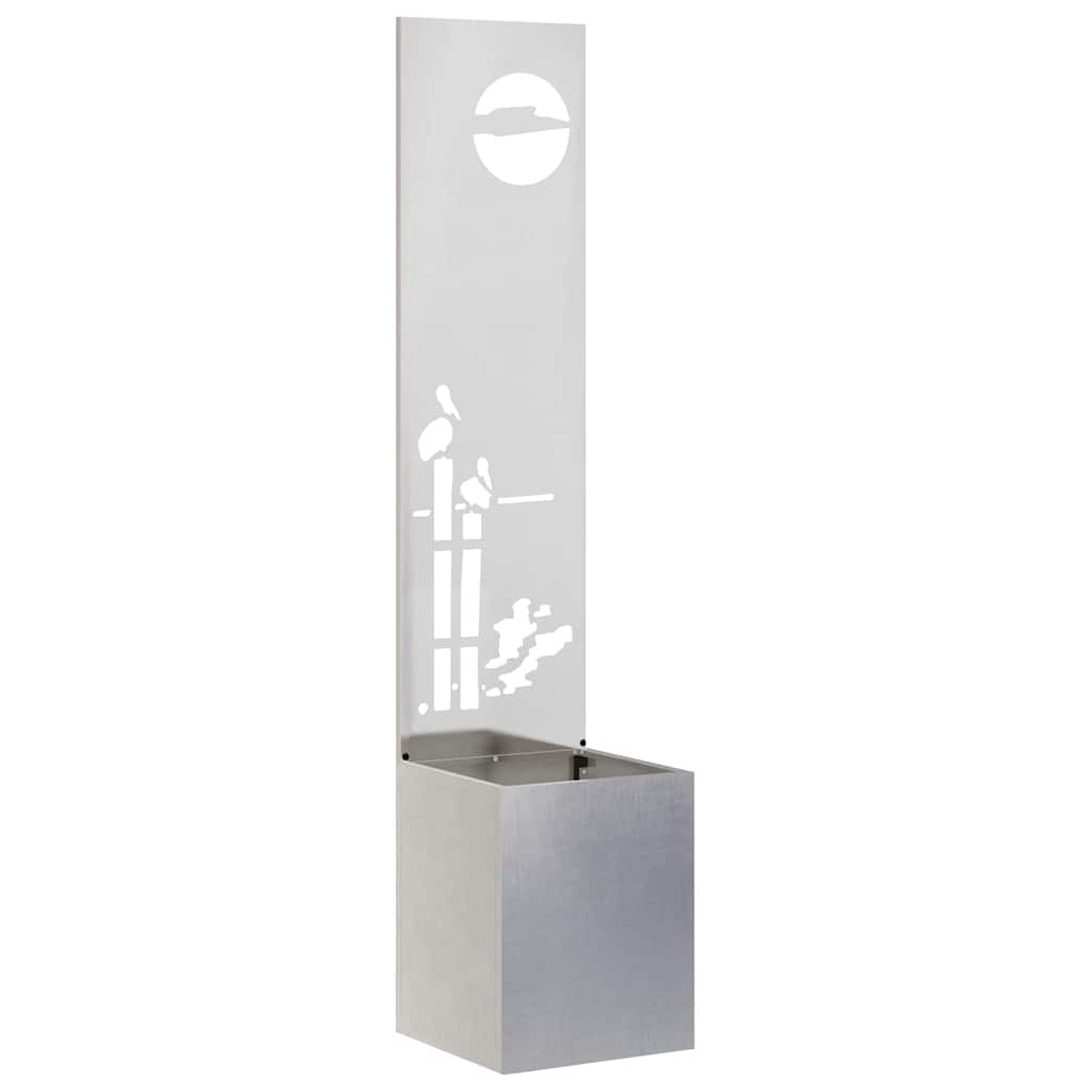 vidaXL Garden Privacy Screen Sliver 32 x 32 x 150 cm Stainless steel 2