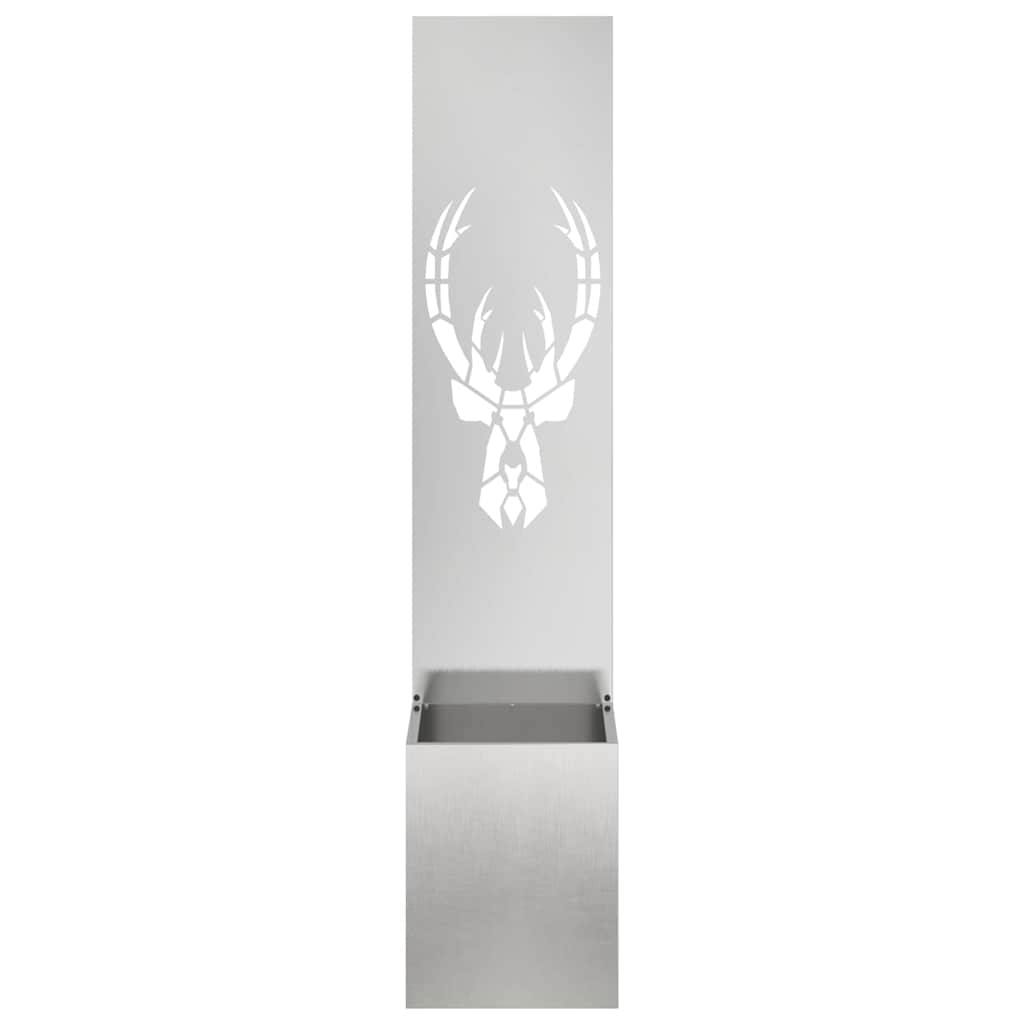 vidaXL Garden Privacy Screen Sliver 32 x 32 x 150 cm Stainless steel 5