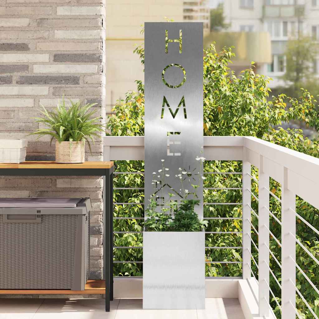 vidaXL Garden Privacy Screen Sliver 32 x 32 x 150 cm Stainless steel 1