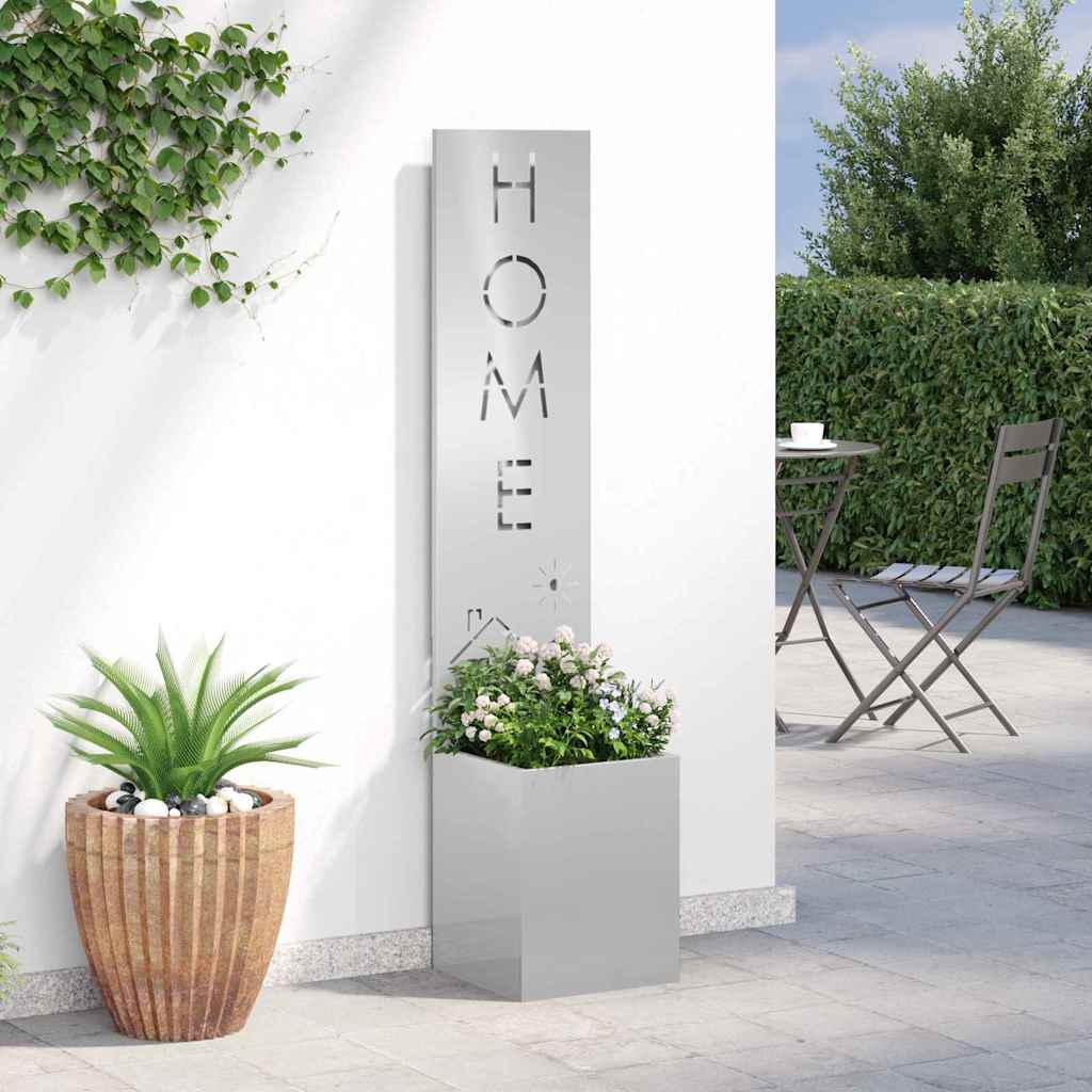 vidaXL Garden Privacy Screen Sliver 32 x 32 x 150 cm Stainless steel 4