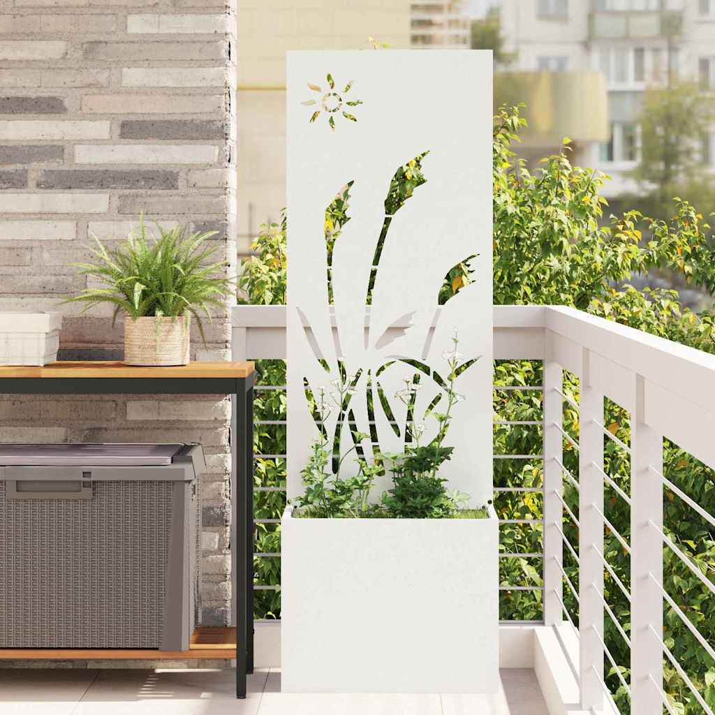 vidaXL Garden Privacy Screen 50 x 32 x 150 cm Cold-rolled steel White