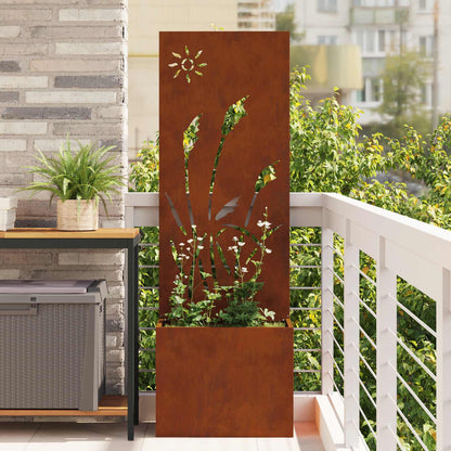 vidaXL Garden Privacy Screen Rusty 50 x 32 x 150 cm Weathering steel 1