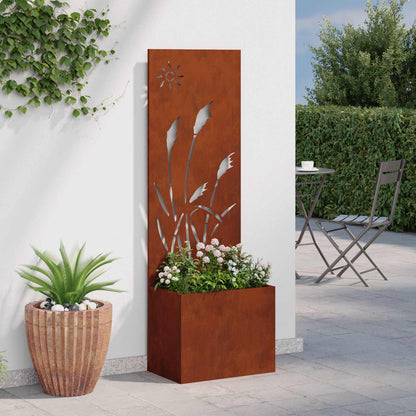 vidaXL Garden Privacy Screen Rusty 50 x 32 x 150 cm Weathering steel 4