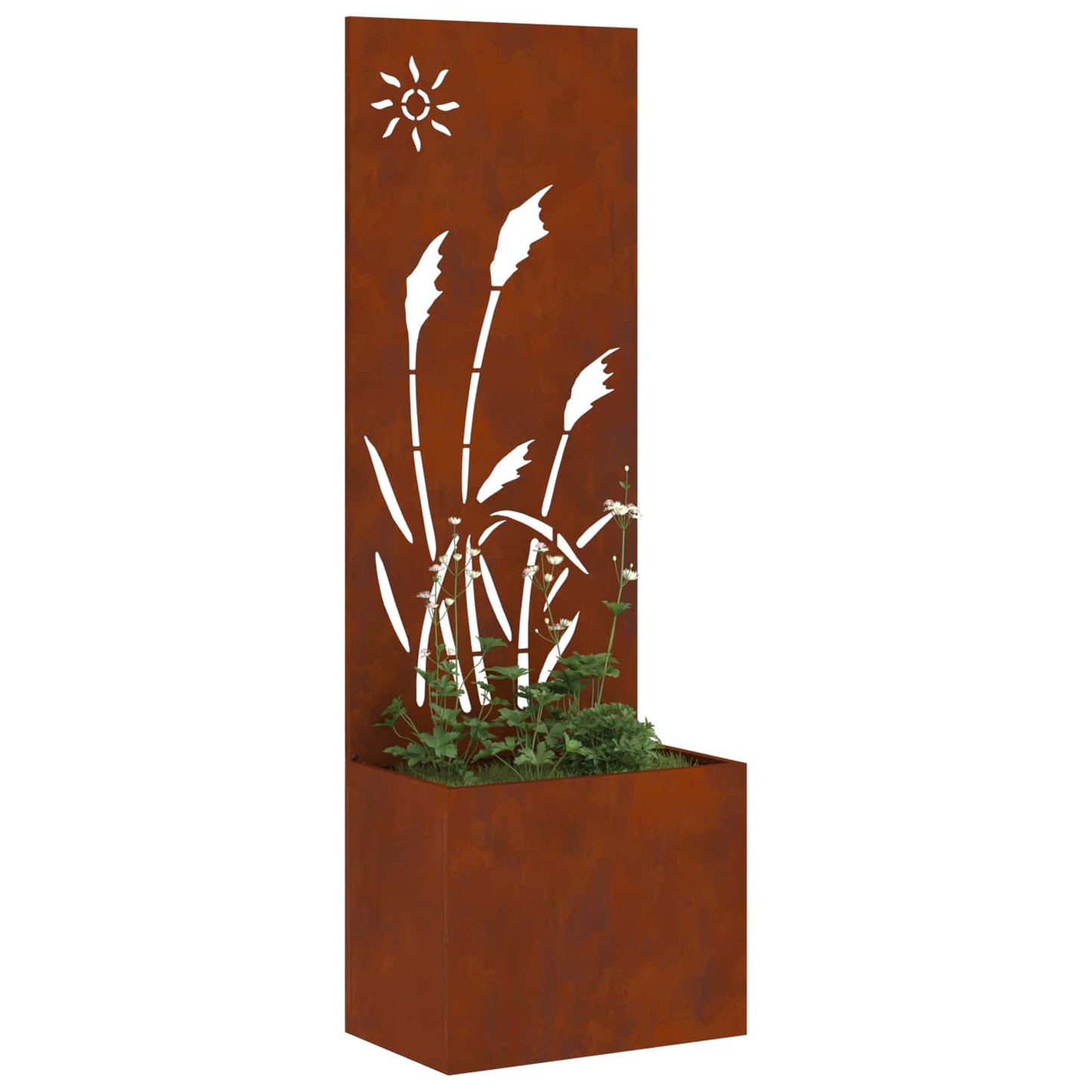 vidaXL Garden Privacy Screen Rusty 50 x 32 x 150 cm Weathering steel 3