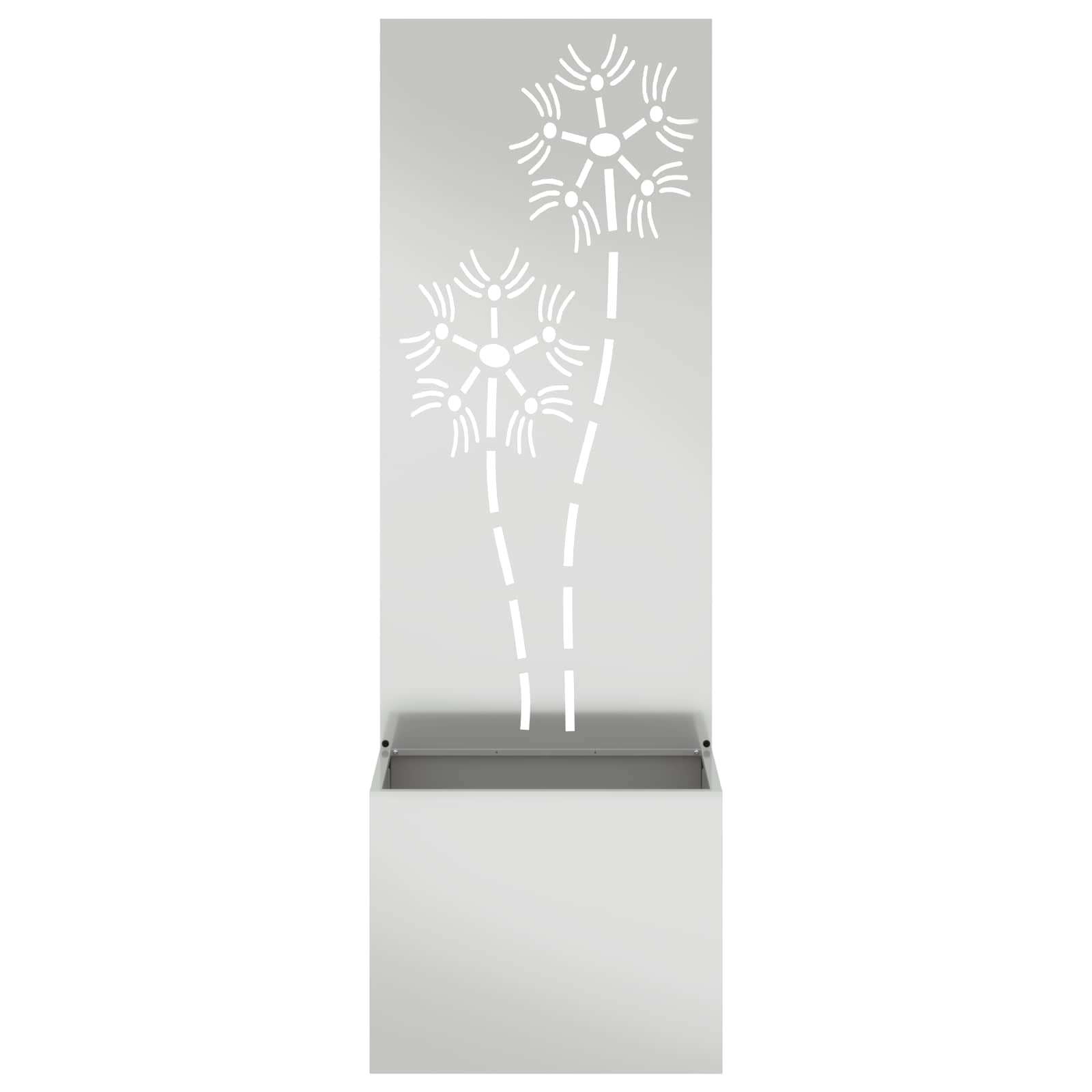 vidaXL Garden Privacy Screen Silver 50 x 32 x 150 cm Galvanised steel 3