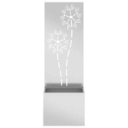 vidaXL Garden Privacy Screen Silver 50 x 32 x 150 cm Galvanised steel 3