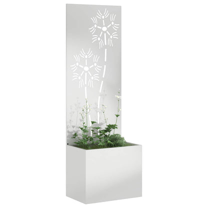 vidaXL Garden Privacy Screen Silver 50 x 32 x 150 cm Galvanised steel 2